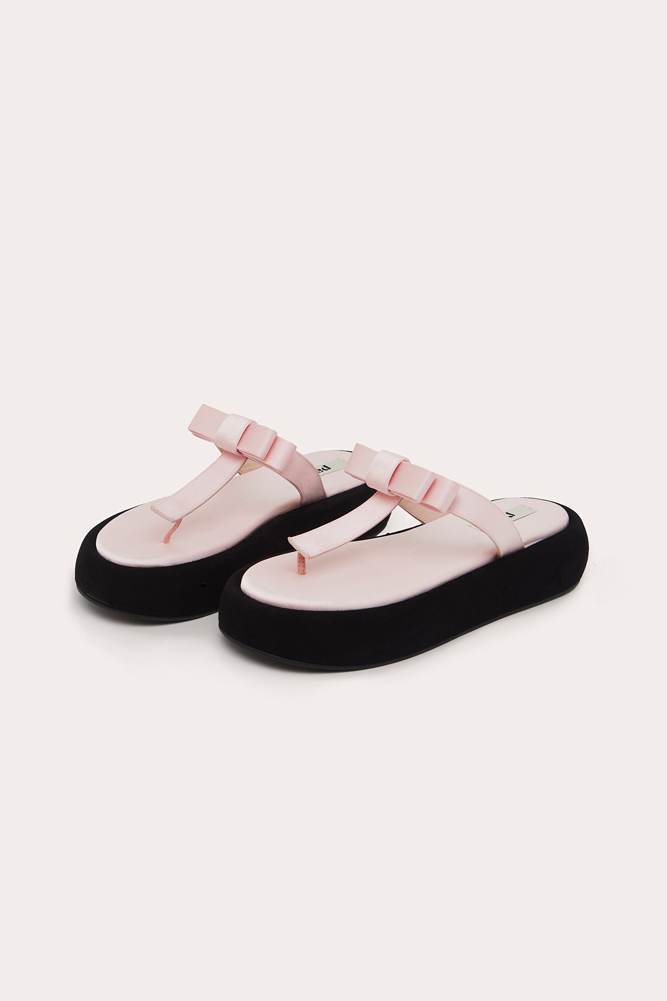 DORI BOW SANDALS, PALE PINK