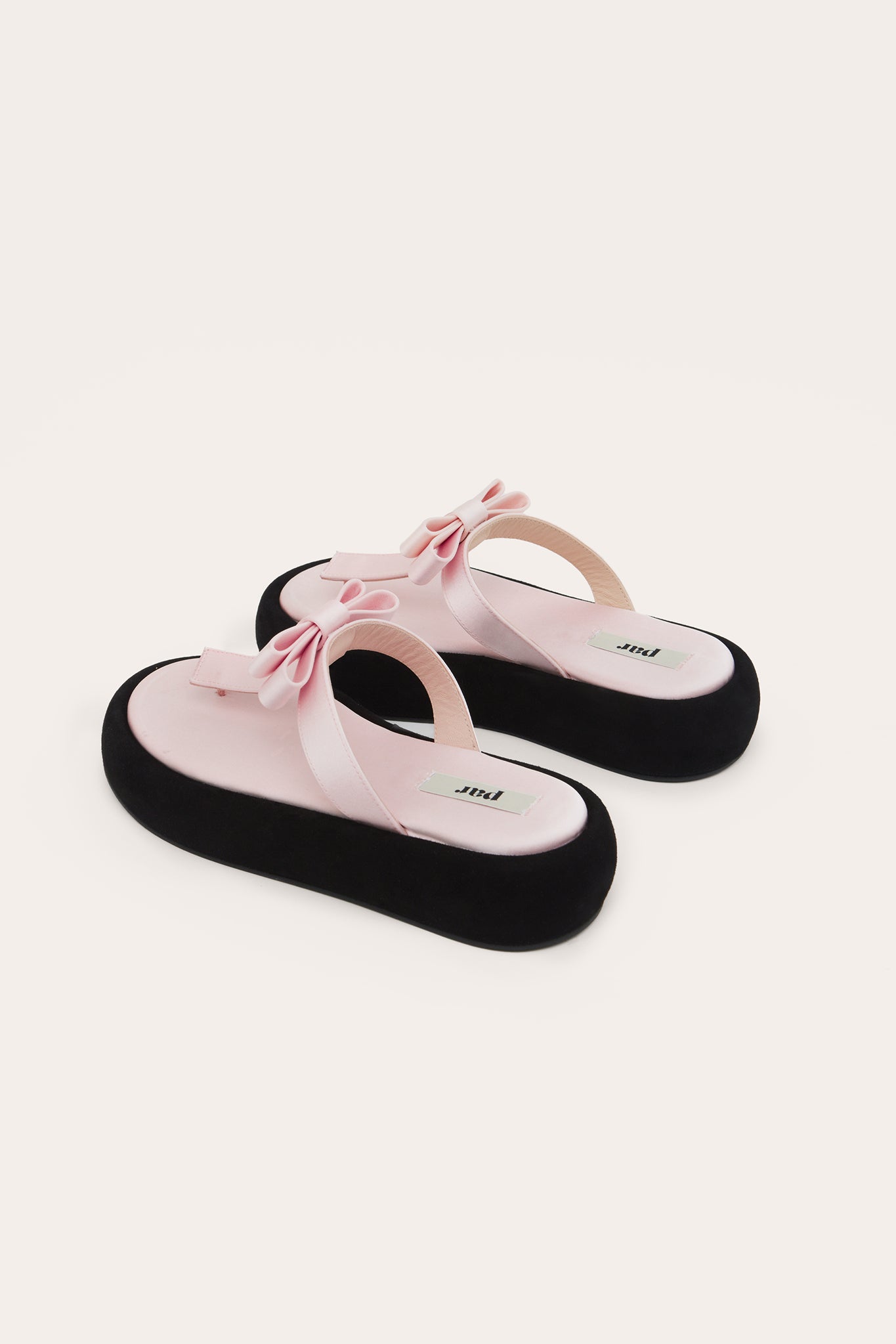 DORI BOW SANDALS, PALE PINK