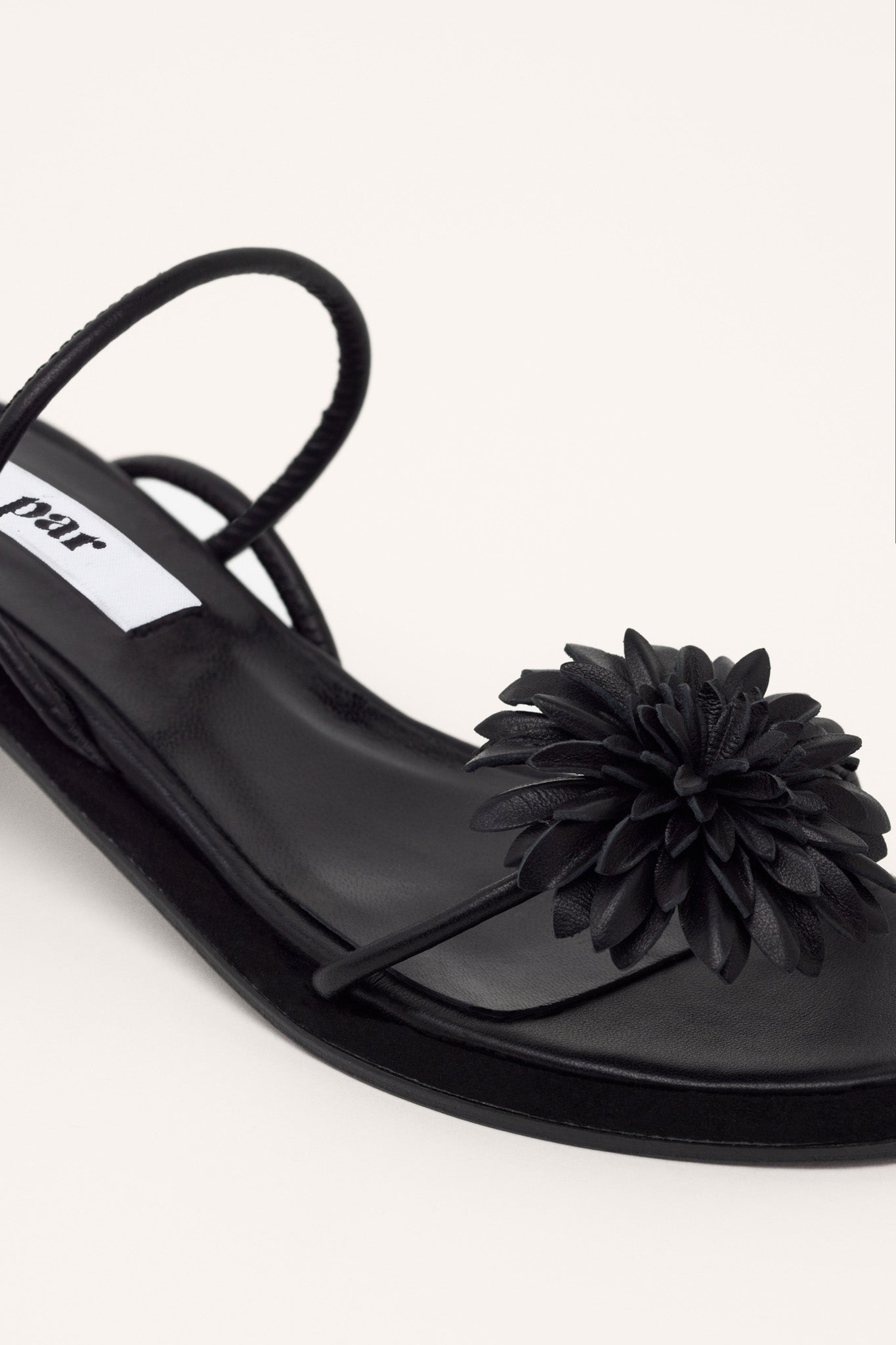 CHRISTA FLORAL SANDALS, BLACK