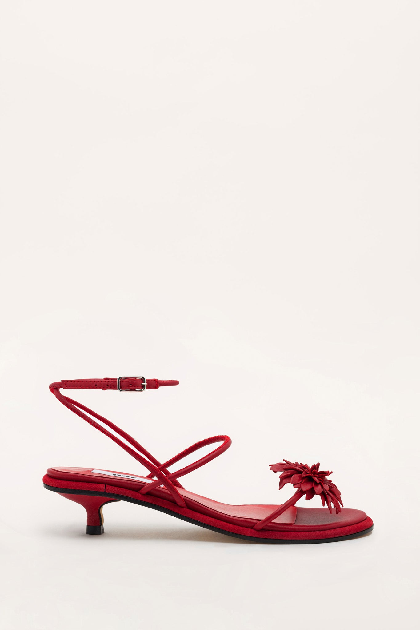 CHRISTA FLORAL SANDALS, RED