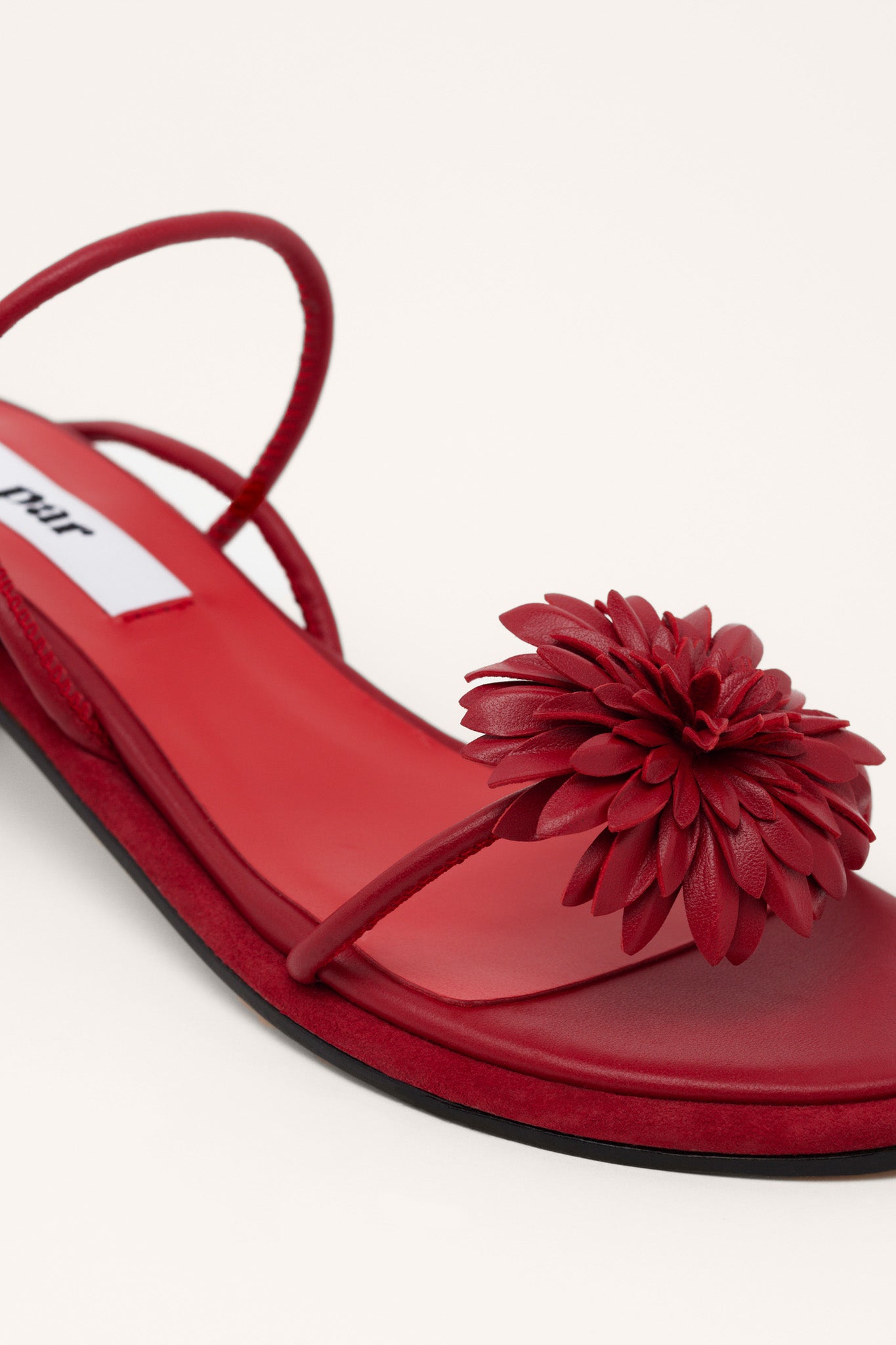 CHRISTA FLORAL SANDALS, RED