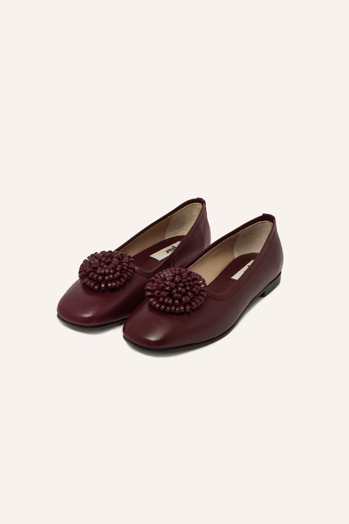 MARSHA POMPOM BALLERINAS, MERLOT