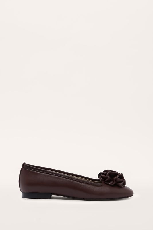 MARSHA ROSETTE BALLERINAS, CHOCOLATE