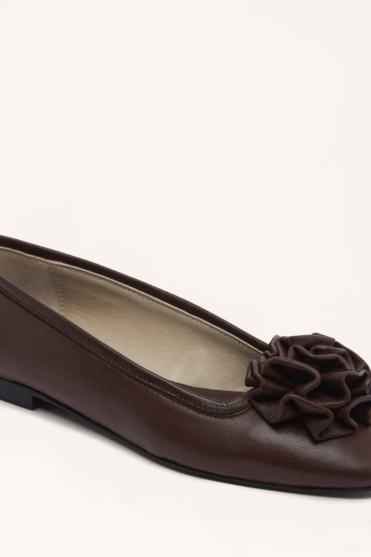 MARSHA ROSETTE BALLERINAS, CHOCOLATE